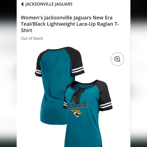 SOLD Ladies NFL Jacksonville Jaguars Officially Licensed Tee sz L - Picture 4 of 4